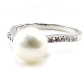 Anillo de plata 'Sissi' blanco 52