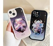 Bonita funda de teléfono de TPU suave con diseño de Libra y Acuario para iPhone, Samsung, Vivo, Xiaomi, Oppo, Infinix vivo Y78+ blanco