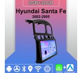 Radio con Android Carplay para Hyundai Santa Fe 2002-2005, reproductor multimedia, unidad principal, estéreo, navegación GPS, Bluetooth, WIFI, 2+32 GB 1+16GB