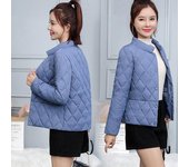 Chaqueta acolchada de algodón para mujer, abrigo corto y ligero, ajustado, de invierno M blanco