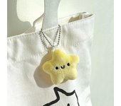 Lindo muñeco de peluche de estrellas, llavero con chirrido, juguete de peluche suave y esponjoso, mochila, bolso, colgante, dijes, regalo Adorable para niños, novia