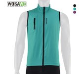 Chaleco de ciclismo WOSAWE Chaleco de bicicleta para hombre Chaleco de carreras ligero Equipo Ciclismo Chaquetas sin mangas S negro
