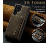 Funda de cuero de moda de negocios para Samsung Galaxy S22 Ultra 5g S21 Fe A53 A33 A13 A73 S22 Plus S20 cubierta magnética antideslizante for Galaxy A13 5G rojo