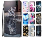 Funda protectora de cuero pintado de lujo tipo billetera para Samsung Galaxy S25 Ultra S24 S23 S22 S21 S20 Ultra Plus S21FE S21Ultra S22Ultra Samsung Galaxy S23 Ultra