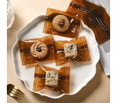 100 bolsas crujientes con forma de copo de nieve esmerilado para turrón de chocolate, galletas, dulces, embalaje de alimentos, bolsas para hornear para fiestas. C