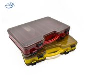 Caja de aparejos de pesca de doble cara, accesorios de pesca, cajas de almacenamiento de herramientas, anzuelos, señuelos falsos, cajas para artículos de pesca de carpas