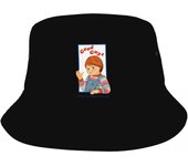 Sombrero de pescador Harajuku para niños, gorros de pescador pescando con icono de terror de los años 80, para deportes al aire libre, sombrero de playa One Size