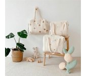 Bolsa de pañales para el cuidado del bebé recién nacido, bolso al hombro de la mamá, cochecito acolchado bordado, organizador de almacenamiento de pañales, bolsos grandes bear