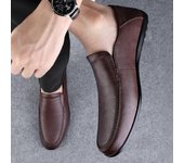 Mocasines de los Hombres Zapatos de Conducción Pisos Confort Casual Slip en Verano Más Tamaño Zapatos al aire libre Antideslizante Zapatos Anchos EU: 38 negro