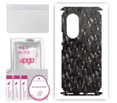 apgo Protective Skin Sticker for the back+sides compatible with Huawei Nova 9 Pro, Full Wrap Film, Foil, Vinyl - Pattern Carbon Black Pixel