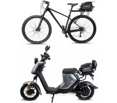 Bolsa para bicicleta de diseño multiusos, bolsa para bicicleta de montaña, bolsa para batería de bicicleta eléctrica, portaequipajes trasero, almacenamiento para baúl de bicicleta negro