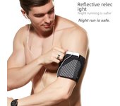 Bolsa de brazo reflectante para fitness: funda deportiva elástica unisex para correr y artículos esenciales pequeños. L: 30-37CM