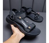 Sandalias de hombre, sandalias de verano para ocio, playa, vacaciones, zapatos para hombre, nuevas zapatillas de deporte para exteriores, sandalias informales cómodas Retro para hombre 42 negro