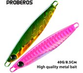 Señuelo colorido prismático cebo biomimético duro cebo 5 colores plomo pez DW379-40G