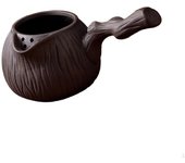 Infusor de tetera de cerámica para té de hojas sueltas con mango resistente al calor Black