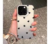 Funda colorida IMD para iPhone 11, 13, 16 Pro Max, iPhone 14, 15 Pro Max, 12, 13 Pro Max, Samsung S24, A55, S23, A05, S25, A54, A06, S22, A15, A52S, A34, A14 iPhone 13 negro
