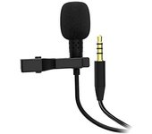 Micrófono de clavija Micrófono Tipo de enchufe Mini micrófono de clip Micrófono de condensador Omnidireccional Tipo de clip Compatible con iPhone iPad Compatible con negro