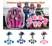 Juego de 7 rodilleras y coderas para niños, equipo de protección, equipo de seguridad para patines, ciclismo, bicicleta, monopatín y deportes Type 4