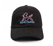 Carta ENVIAR NUDES Gorra Snapback Gorra de béisbol de algodón Ajustable Hip Hop Papá Sombrero Hueso Garros Casquette pink women