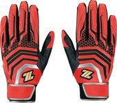Guantes de bateo ZETT Neo Status para ambas manos, talla S, BG797, rojo/negro (6419) (22 ~ 23 cm)