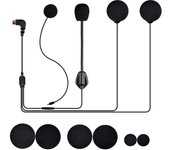 Auriculares con intercomunicador para casco FODSPORTS para FX6 y FX6 S, altavoz, micrófono, auricular, micrófono, 2 tipos de micrófonos, micrófono suave (Disco duro y micrófono)
