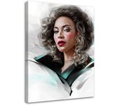 Cuadro en lienzo Beyoncé 40x60 varios colores