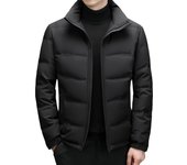 Chaqueta de plumón gruesa y aterciopelada para hombre, abrigo corto de invierno, cálido, para frío extremo, nueva chaqueta de plumón de pato para hombre M