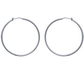 Les Trésors De Lily [H6234] - Pendientes de aro de acero 'Choréographie' plateados - 5 cm 2 mm plata