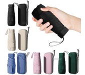 Paraguas ultraligero de bolsillo pequeño con protección UV UPF50+, para lluvia, miniparaguas portátil para mujer, resistente a los rayos ultravioleta