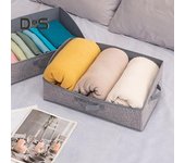 1/2 cestas de almacenamiento de gran capacidad, fácil acceso, plegables, para ropa, caja organizadora trapezoidal con asas para armario. 1pc gris