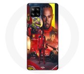 Coque Maniacase pour Samsung Galaxy A42 5g Lewis Hamilton Scuderia Ferrari F1 officiel