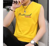 Camiseta sin mangas para hombre, camiseta sin mangas de verano, camiseta interior de algodón con hombros descubiertos, camisetas holgadas deportivas para Fitness M blanco