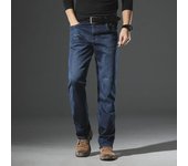 Nuevos vaqueros rectos elásticos para hombre para primavera y otoño. 30 - 120 lbs