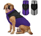 Chaqueta para perros grandes, para perros pequeños, medianos y grandes, ropa de abrigo de invierno para gatos, abrigo impermeable, ropa para labrador, golden retriever, pug S gris
