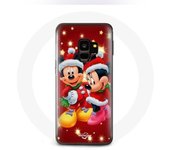 Coque pour Samsung Galaxy S9 Plus Mickey Mouse et Minnie Mouse le jour de Noël