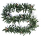 Guirnalda de Navidad conos de pino artificiales árbol de Navidad adorno colgante de ratán