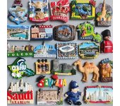Imanes para nevera Tahití Francia Dinamarca España Croacia Arabia Saudita Hawái Saipán Egipto Catar ISLANDIA BUDVA Alemania Adhesivo magnético