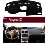Para Peugeot 307 Dashmat Dashboard Cover Panel de instrumentos Aislamiento Protector solar Almohadilla protectora Adornos Left Hand Drive rojo