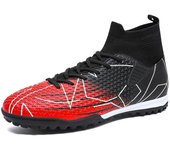 35-47 botas de fútbol para hombres/mujeres, zapatos de fútbol de cuero para niños pequeños con fondo suave de goma, cubierta corta Dellery Five-Manford 47 blanco/azul