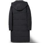 Chaquetas de invierno de moda para hombre, abrigos largos con capucha, informales, sueltos, gruesos y cálidos, abrigos de talla grande, parkas para hombre M blanco