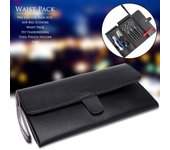 Bolsa de tijera de pelo de cuero profesional, paquete de cintura para tijeras, funda cartuchera para herramientas de peluquería para mascotas