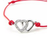 Les Trésors De Lily [I9110] - Pulsera de plata roja 'Love' rojo