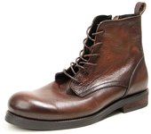 Botas de piel de vaca para hombre, zapatos de cuero genuino, botines con cremallera lateral para hombre, botas de cuero retro hechas a mano, zapatos formales de lujo para hombre 38 negro