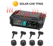 Sistemas de alarma de seguridad para automóviles Pantalla LCD digital Universal USB / Solar TPMS Monitor de temperatura de neumáticos Sistema de monitoreo de presión de neumáticos de automóvil Exteral Sensors