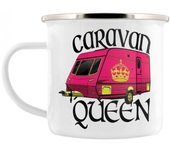 Taza esmaltada Caravan Queen de Grindstore One Size blanco