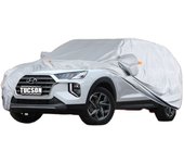 Funda completa para coche para HYUNDAI Tucson, protección contra la lluvia, el hielo, la nieve y el polvo, impermeable, para exteriores, anti-UV plata