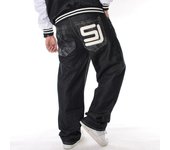 2023 nueva moda de otoño para hombre Jeans Hip-Hop Rock holgados pantalones vaqueros largos geniales para hombres de talla grande 2XL negro