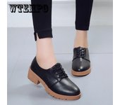 Zapatos Oxford de Cuero para Mujer, Zapatos Brogues de Calle, Mocasines Decorativos, Zapatos de Cuero Suave, Planos 40 negro