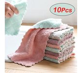 Toallas de cocina absorbentes, paños de limpieza de microfibra suave, paño antiadherente para platos de aceite, trapos para cocina, toalla para platos domésticos 5pcs