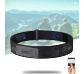 Riñonera deportiva Invisible para correr, estuche protector para teléfono, riñonera para correr, maratón, con hervidor, cinturón de hidratación para gimnasio S negro